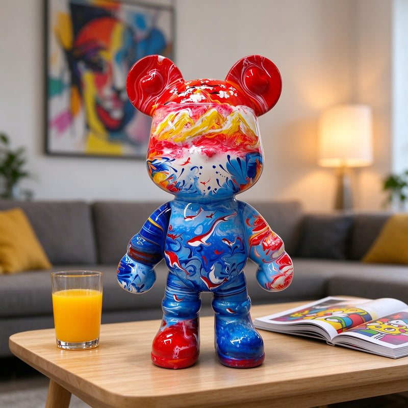 Primary Rhapsody Fluid Art Bear
