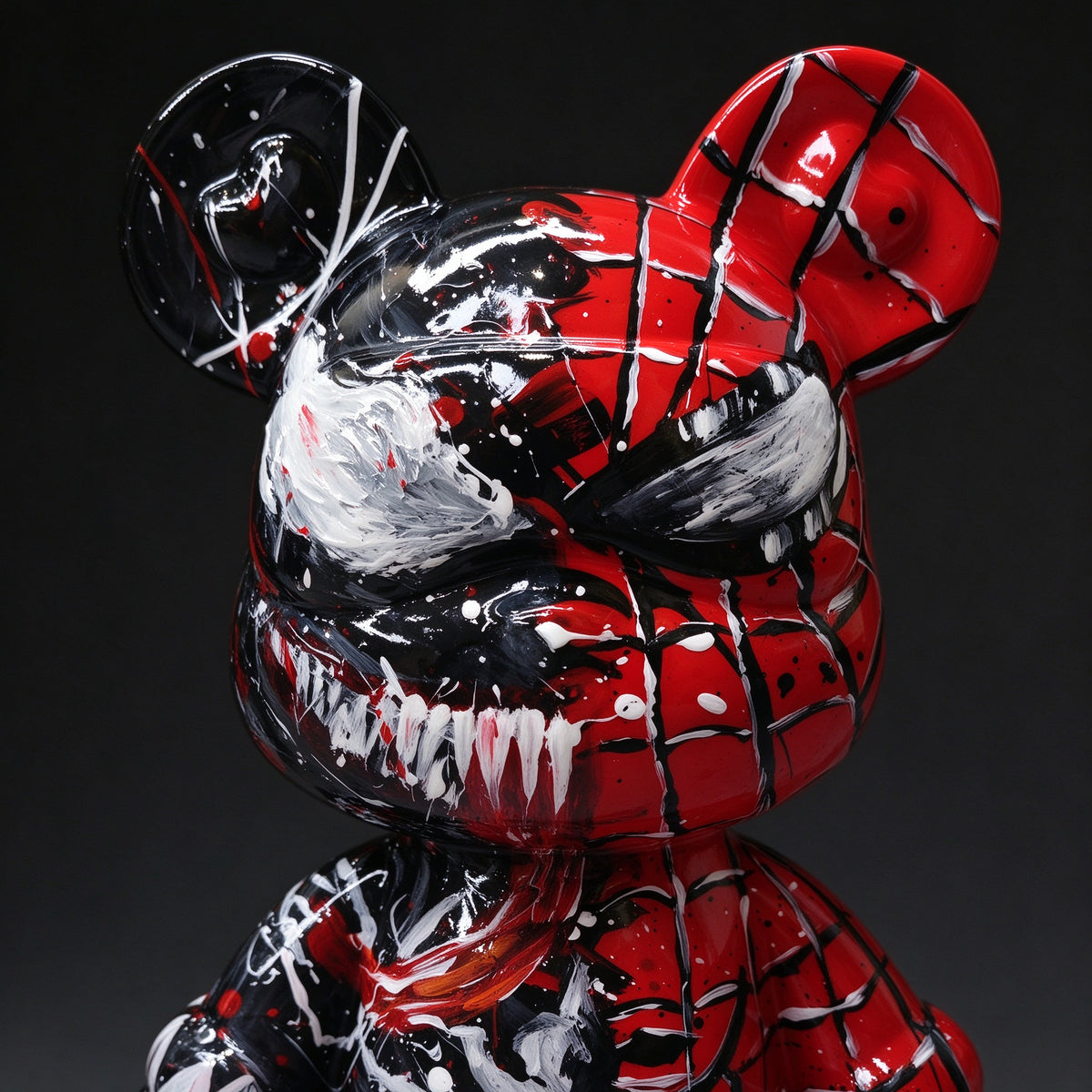 Crimson Venom Fluid Art Bear