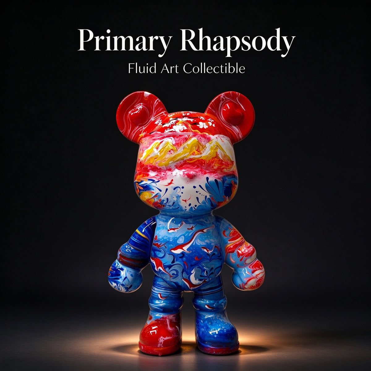 Primary Rhapsody Fluid Art Bear