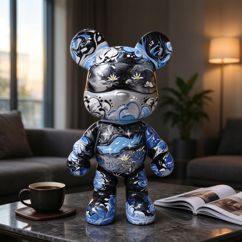 Abyss Nocturne Fluid Art Bear
