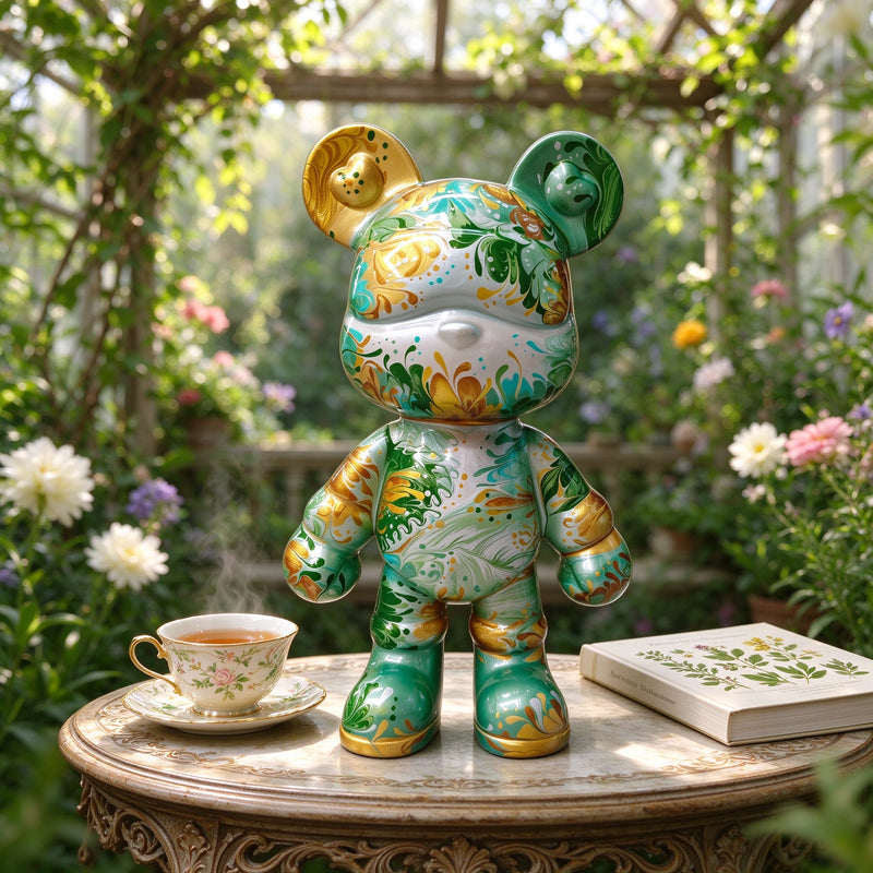 Secret Garden Fluid Art Bear