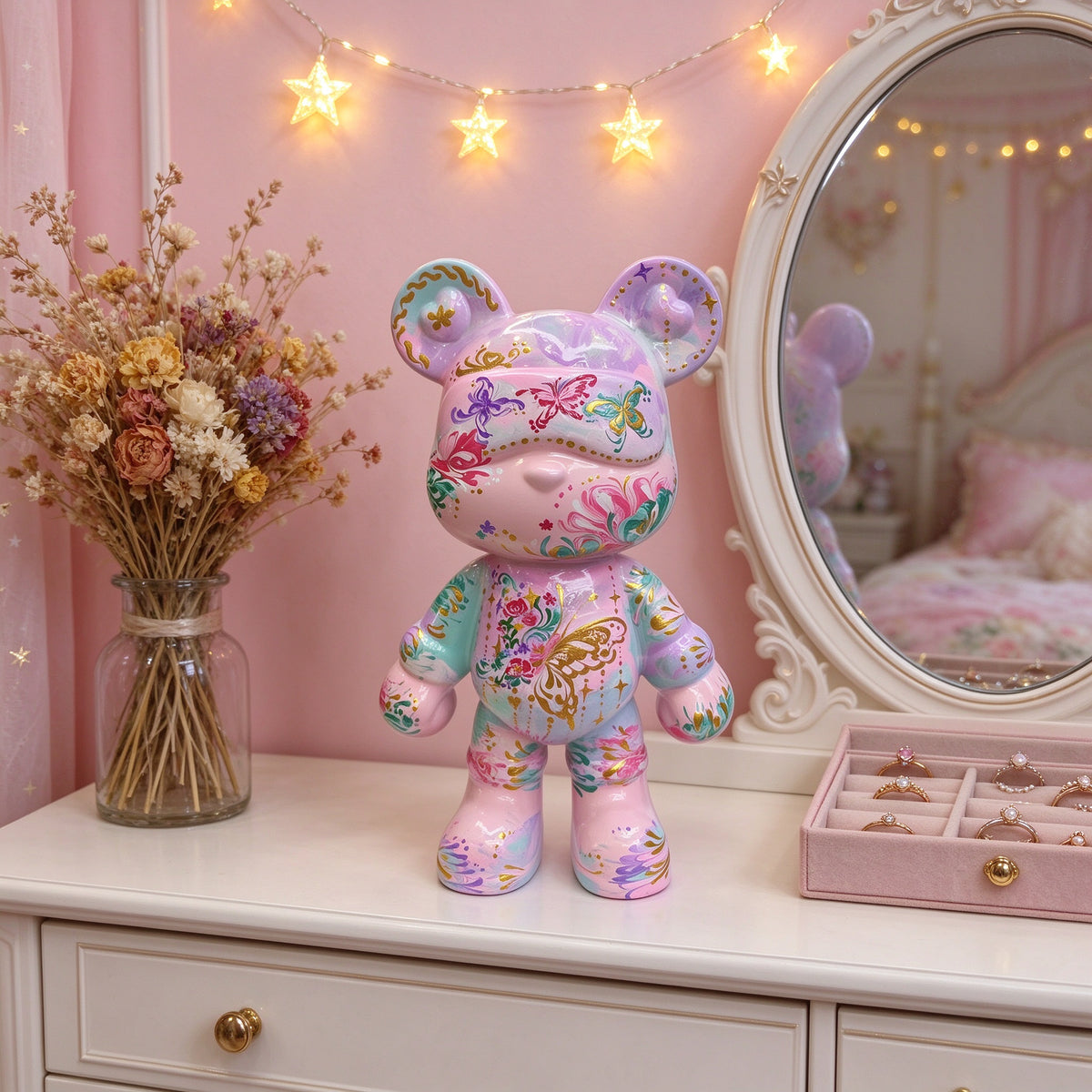 Butterfly Dream Fluid Art Bear